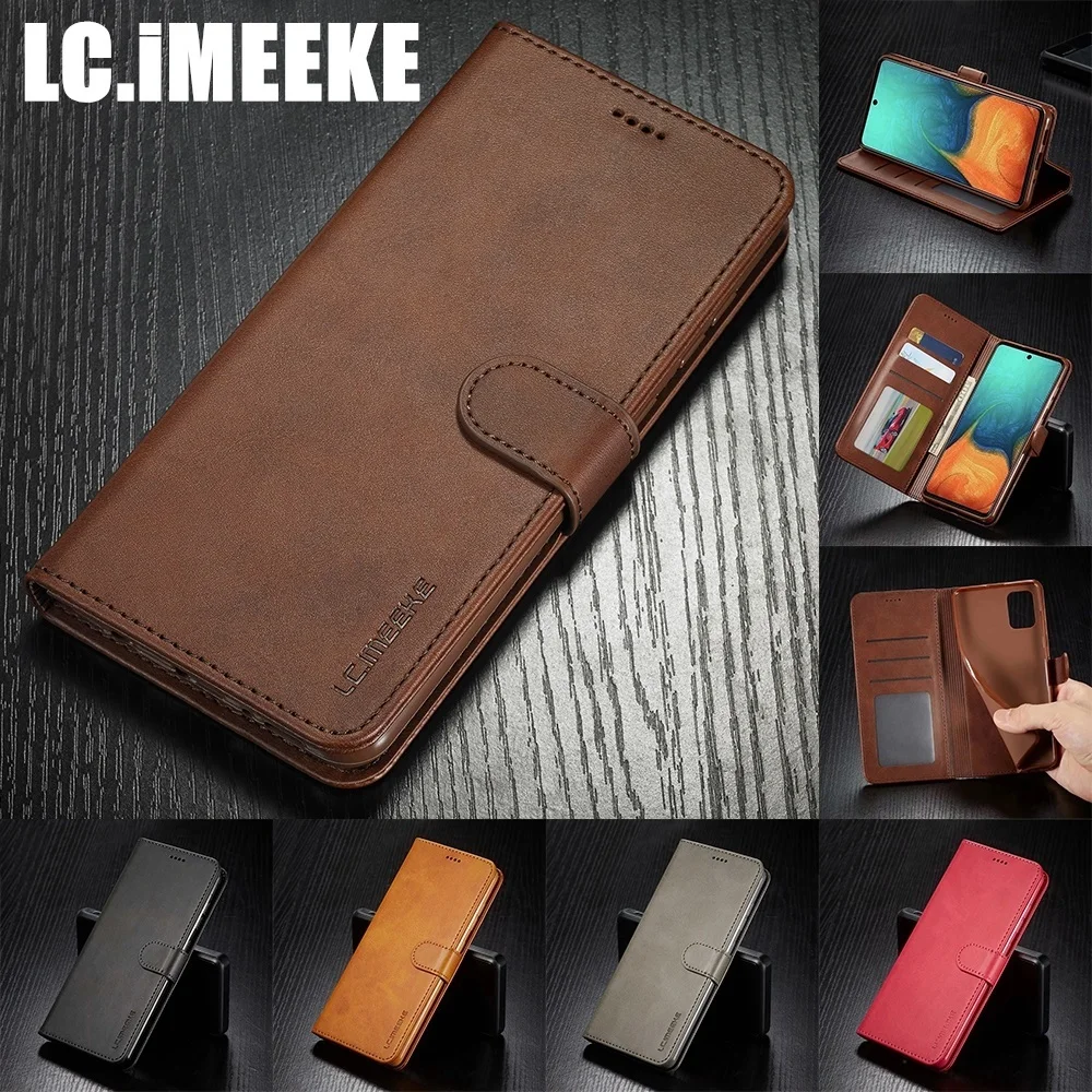 

Leather Wallet Case for S23 S22 S21 Samsung Galaxy Note20 Ultra S20 FE S10 Plus A72 A52s A71 A51 A32 A21s A22 Flip Cover A12 A53