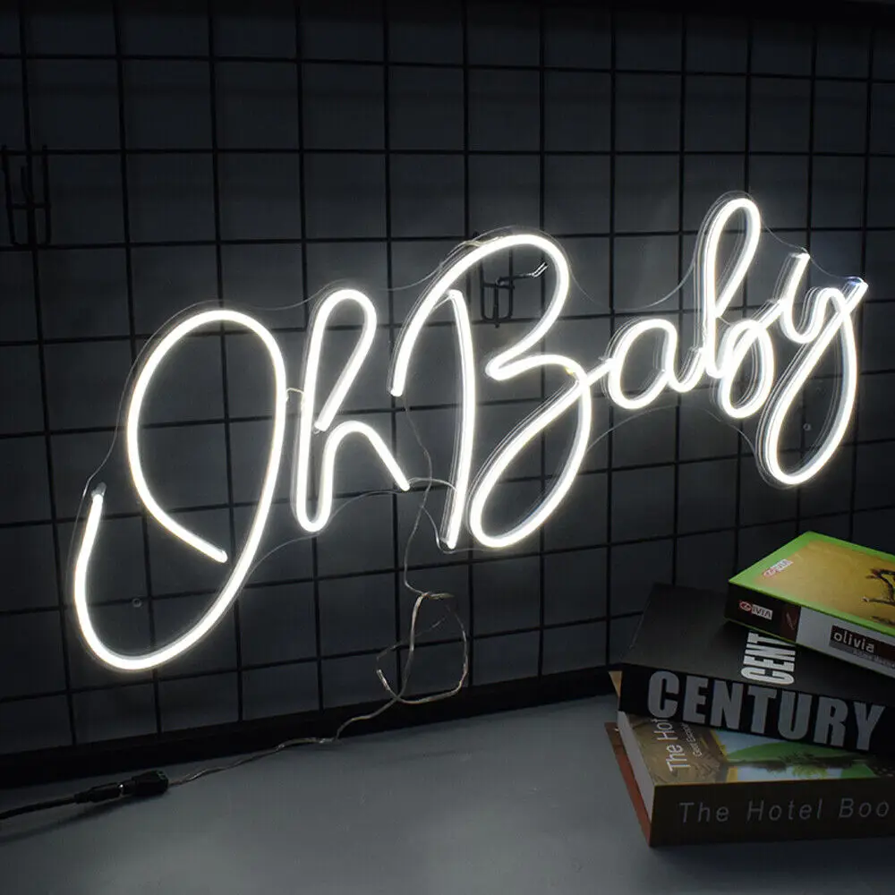Oh Baby Neon Sign Advertising Living Room Atmosphere Light Birthday Party Wall LED Proposal Decoration Neon Baby Room