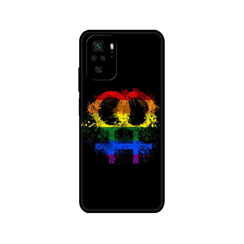 Черный чехол из ТПУ для Xiaomi Redmi 9T Note 10 телефона 4G Pro 10S геев лесбиянок ЛГБТ Радуга -