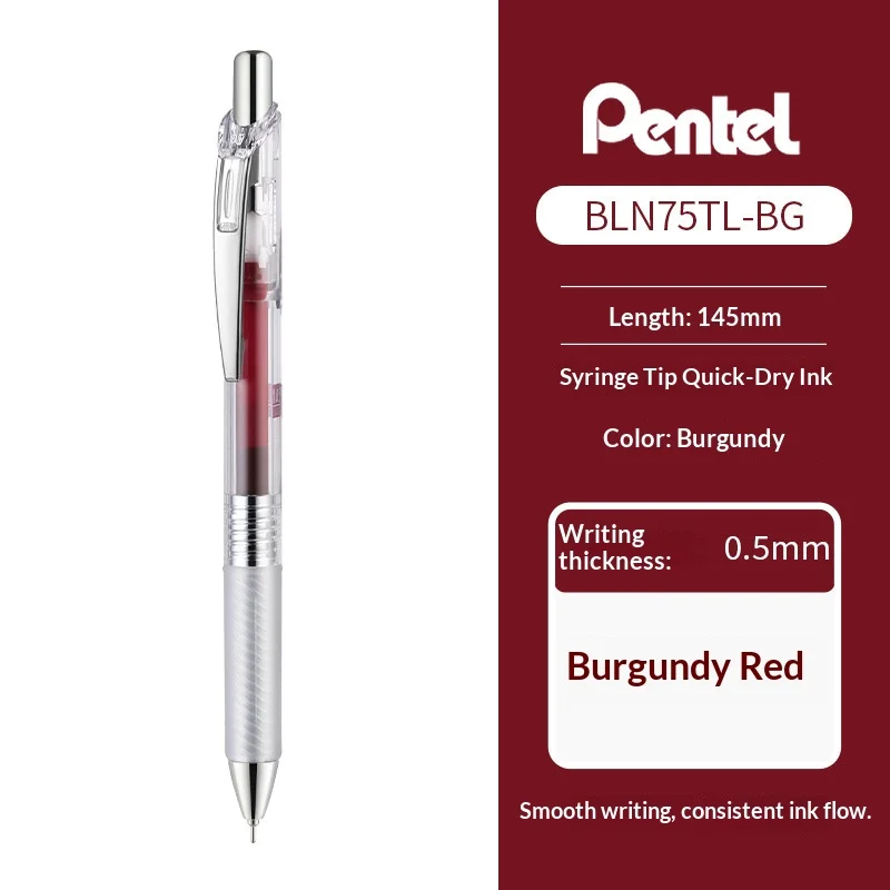 

Ручки Pentel EnerGel Inkfree: выдвижные, эстетичные, с прозрачным корпусом, на водной основе, разноцветные чернила, японские канцелярские товары