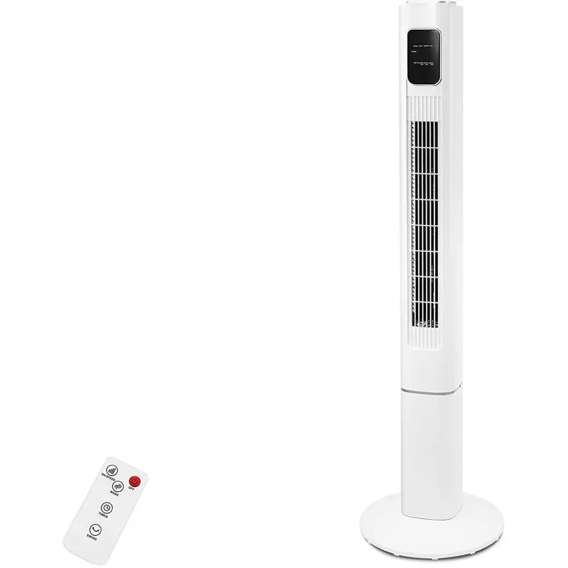 

Tower Fan with Remote Control, Standing Fan for Office, Oscillating Fan for Home with Children/Pets/Elders, Time Settings,LCD Di