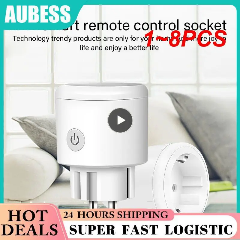 

1~8PCS HomeKit WiFi Smart Plug 16A Outlet EU US UK Socket Timer Voice Control Support Alexa Google SmartThings Siri Cozylife APP