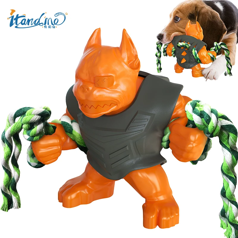 

IT AND ME Durable Dog Chew Toy for Aggressive Chewers Teeth Grinding Design Dog Toy for Large Dogs Interactive Training Toys