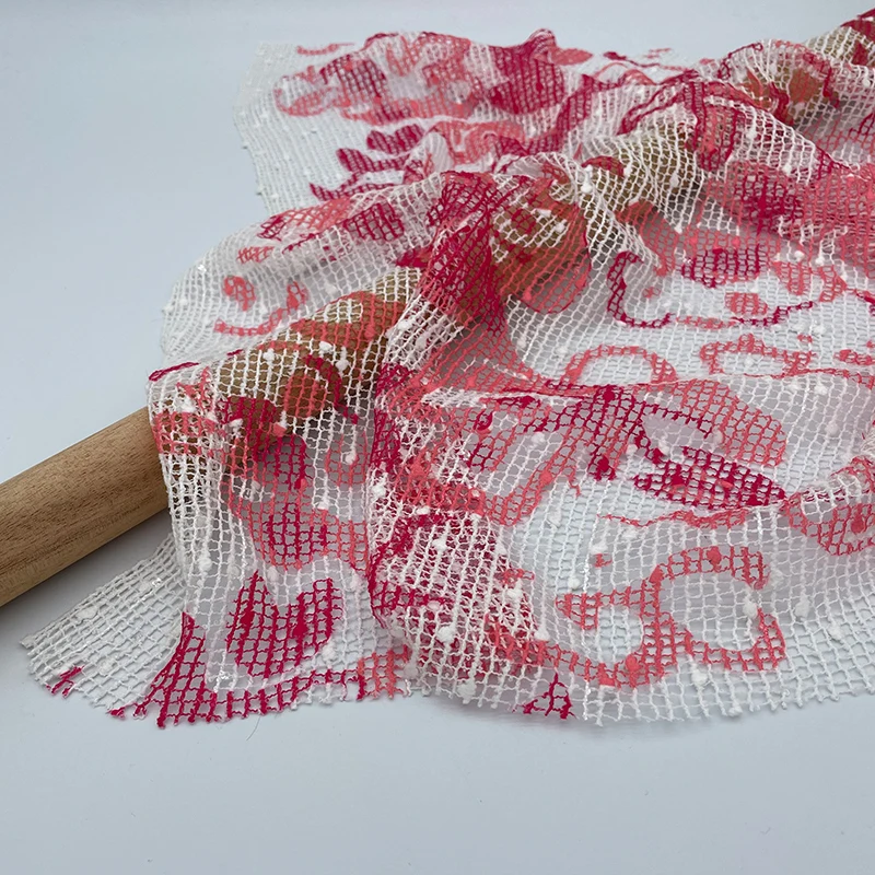 Baju payet wol пузырьковый берет, baju desainer kelas atas, baju payet, kain jala berlubang, мотив merah