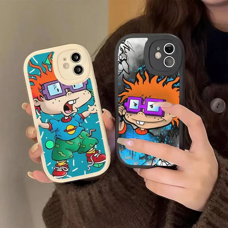 

Cartoon-R-Rugrat Chuckie Angelica Phone Case Hard Leather for iPhone 13 12 Mini 11 14 Pro Max Xs X Xr 7 8 Plus 6 6s Se Cover