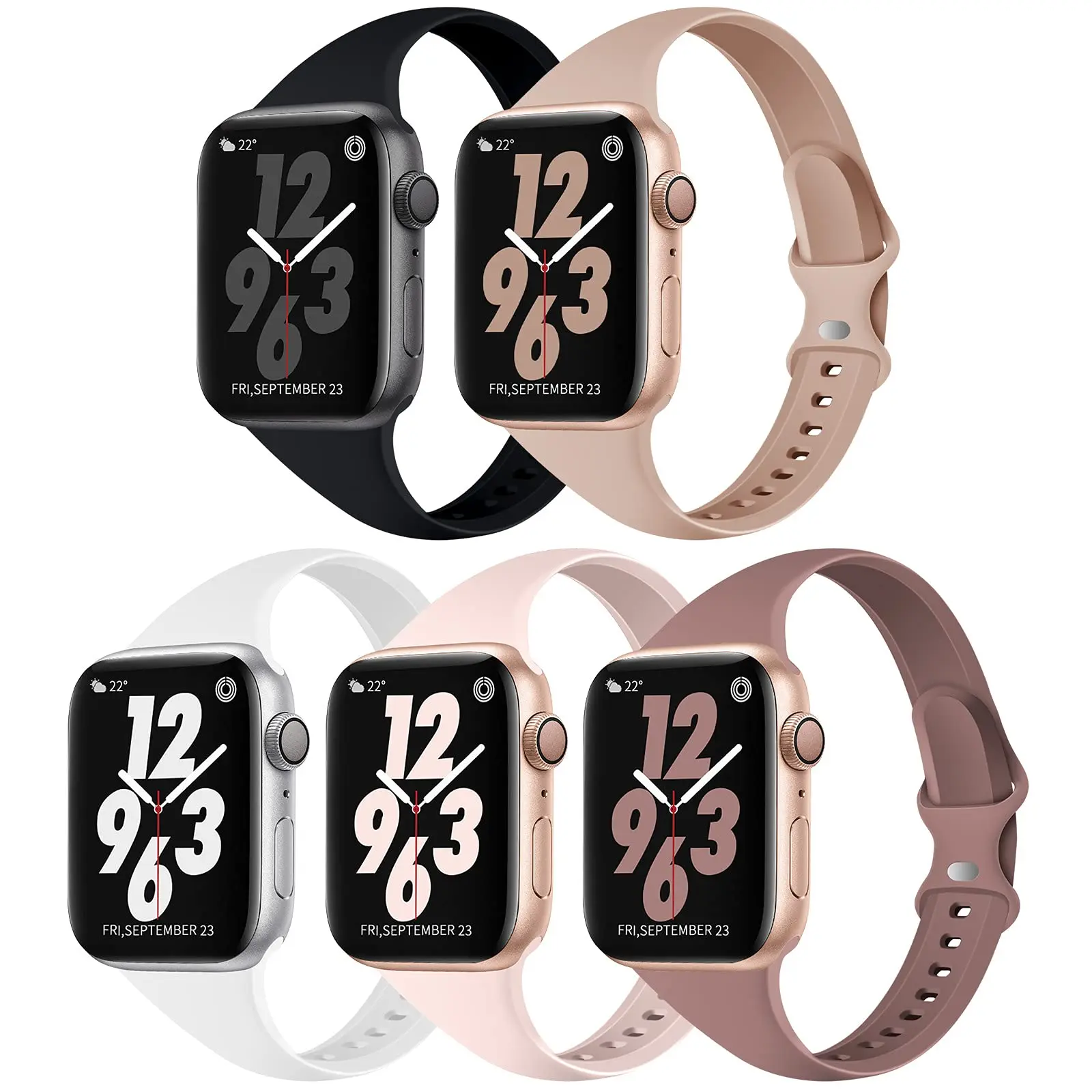 

Strap for Apple Watch 7 Band 45mm 41mm 44mm 40mm 38mm 42mm silicone bracelet watchband iwatch Series SE 3 4 5 6 7 Accessories