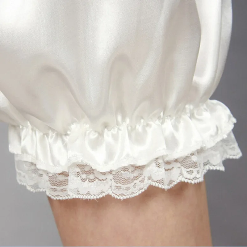 

Шорты женские, кружевные, разноцветные, черные и белые, эластичные, в форме фонариков, для косплея