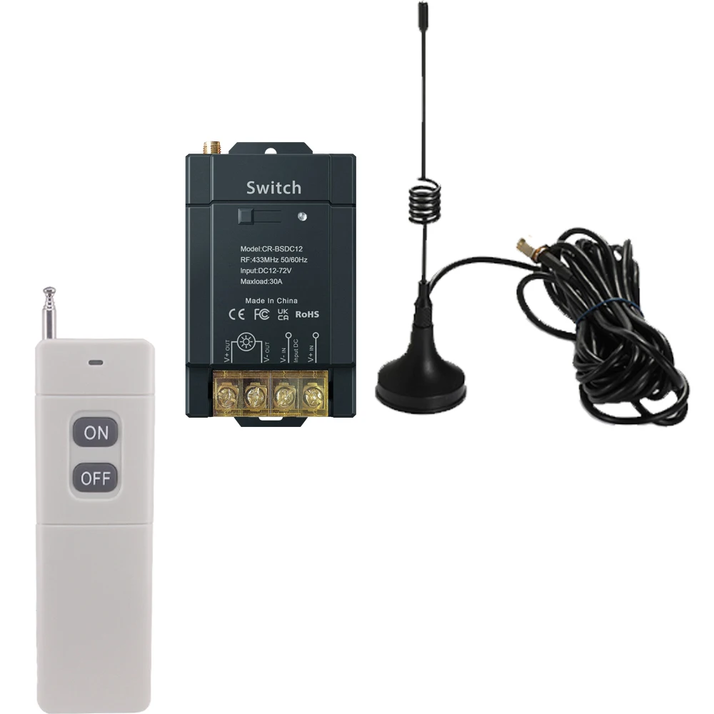 

Longer distance Remote Control Switch AC90 250V Receiver Power Supply Compatible with 9V Battery RF Control up to 2000m