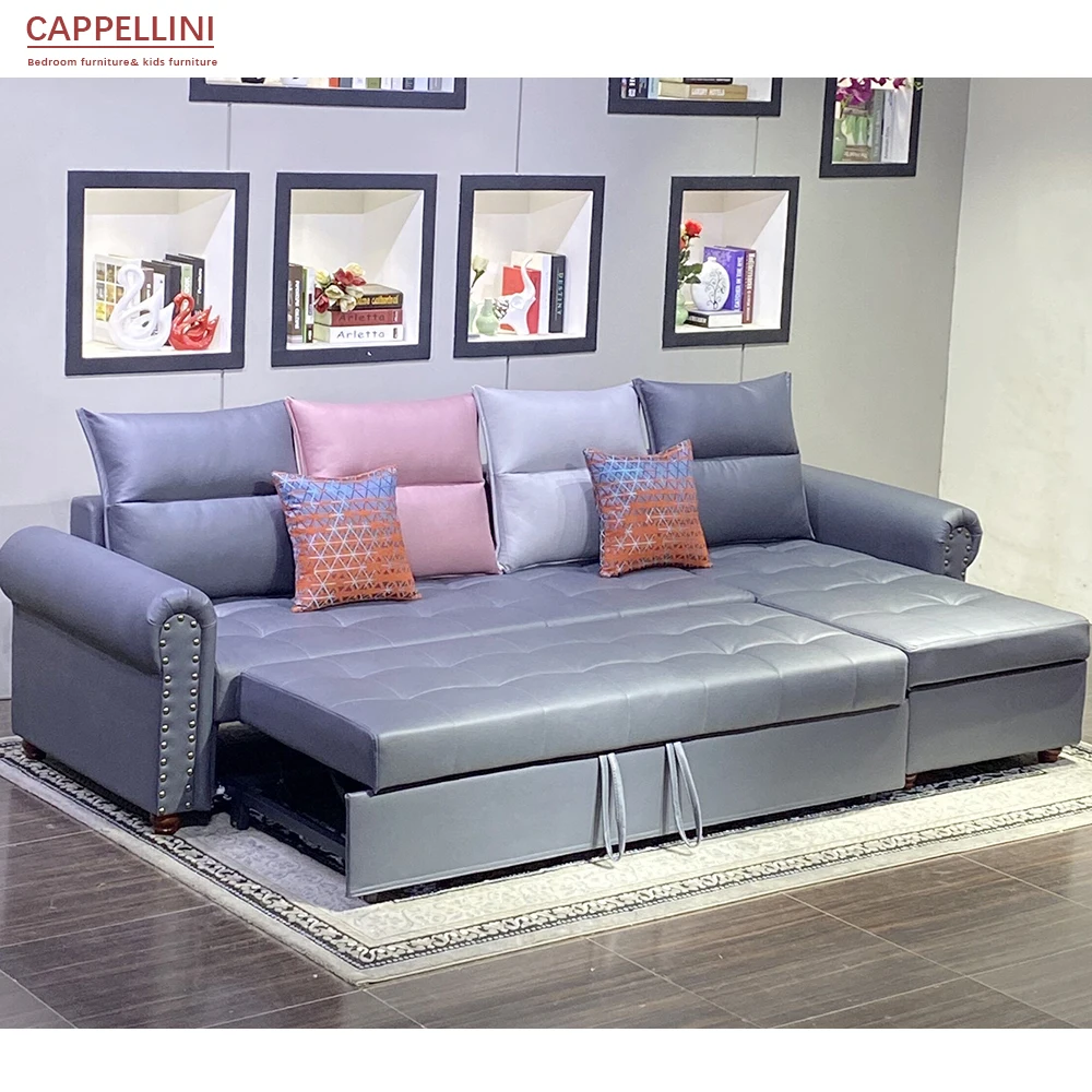 

Cum Corner Sofa Couch with Storage Combination L Shaped Folding Bed 4 Seater Living Room Sofas Modern European 3 Years 2 Sets