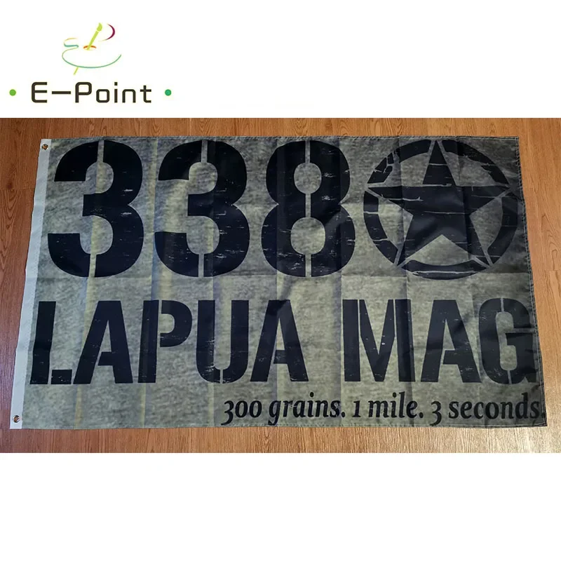 338 Lapua Mag Gun Flag 3 фута * 5 футов (90 150 см) Размер Рождественские украшения для дома Флаг