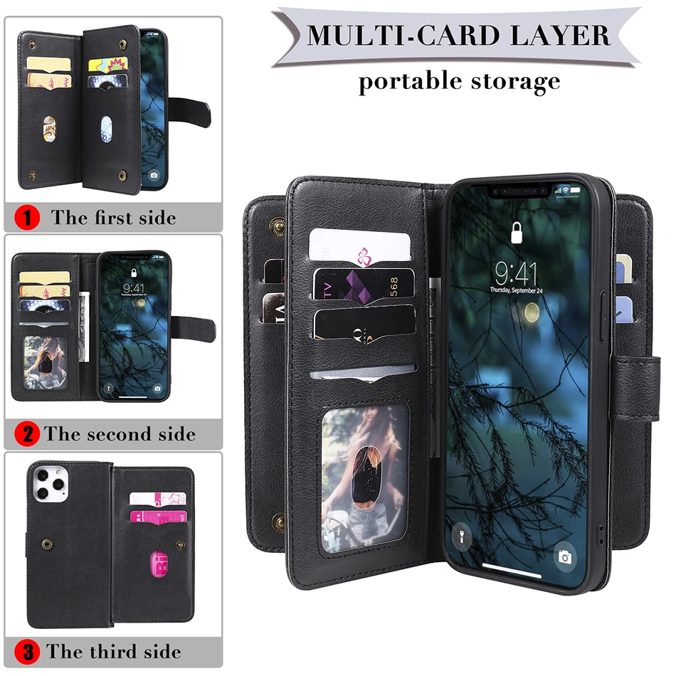 

Wallet Case For Xiaomi 11T 10T 10 Lite POCO M3 Pro X3 GT Redmi 9 9A 9C 9T 10 Note 8 Pro 9 9S 10 10S 10T With Card Slots