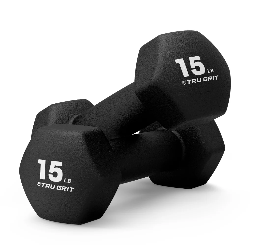 

15lb Black Neoprene Dumbbell, Pair Dumbbell Set Dumbell Weights Gym Weights