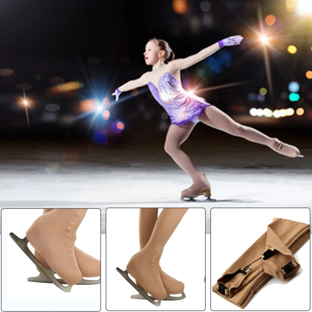 

Women Soft Breathable Sports Tights Full Foot Stockings Ice Skating Fitness High Waist Seamless Lingerie Thickened Elastic