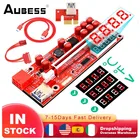 Конденсаторы Aubess 1-3 PCIE Riser 013 Pro с дисплеем температурынапряжения, графическая карта графического процессора, Удлинительный кабель, переходник для майнинга BTC