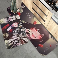 japanese anime kakegurui jabami yumeko floor mat rug bathroom decor carpet non slip for living room kitchen welcome doormat