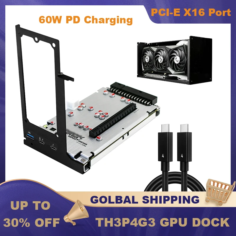 

TH3P4G3 Thunderbolt-compatible GPU Video Card Dock Laptop To External Graphic Card PCI-E X16 Interface for Notebook Macbook