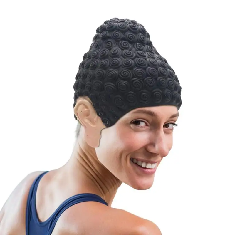 

Swim Caps For Women Swimming Bathing Caps Cosplay Hat Buddha Shape Ear Protection Protect Hair Health For Swimming Club And