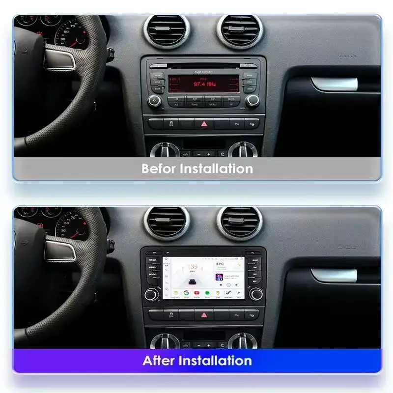 Фото 7-дюймовый Android-радио для Audi A3 8P 2003-2012 S3 RS3 Carplay Автомобильный мультимедийный RDS GPS 2din Авторадио AI Voice 8 ядер 7870 №2