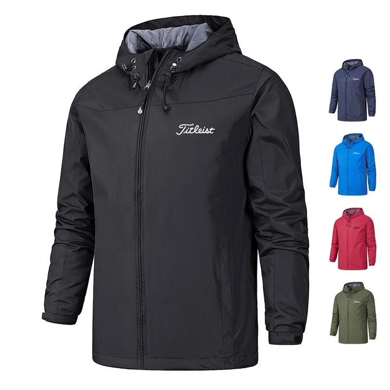 

Golf Brand Men Fashion Outdoor Scratchproof Windproof Mountaineering Soft Shell Stand Collar Hooded Waterproof JacketSki Suit