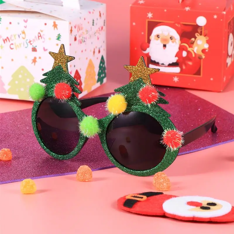 

BESTOYARD Christmas Tree Eye Glasses Innovative Plastic Costume Eyeglasses for Christmas