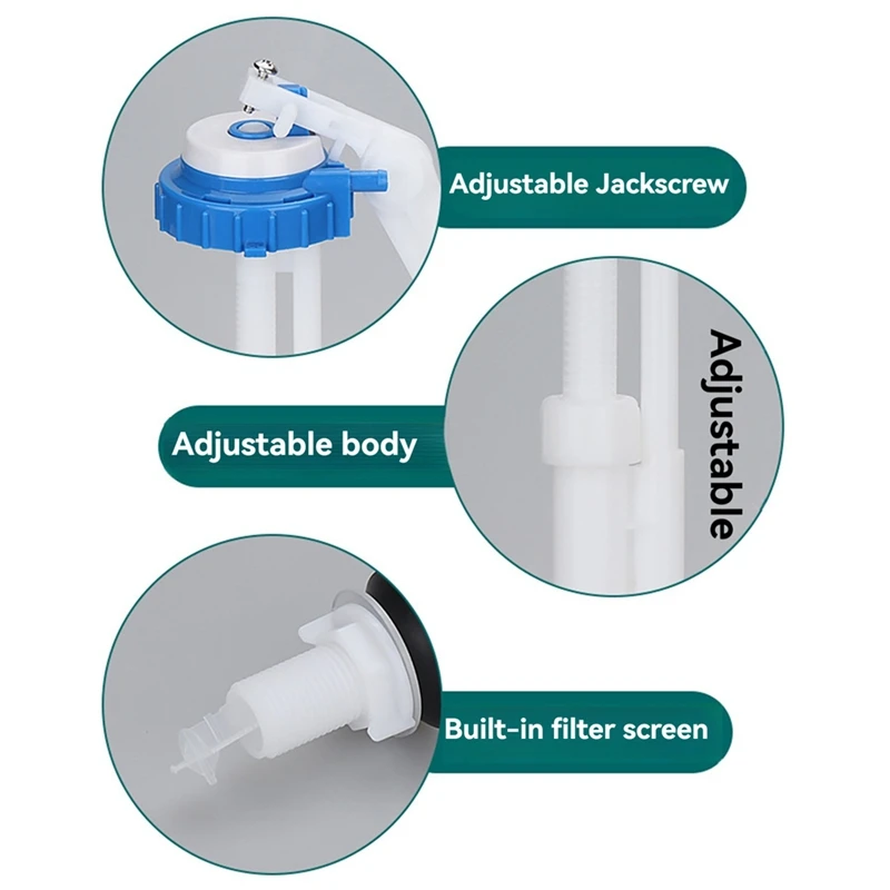 Adjustable Old Type Toilet Tank Balls With Inlet Valve G1/2 Float Ball For Control Water Level Accessories