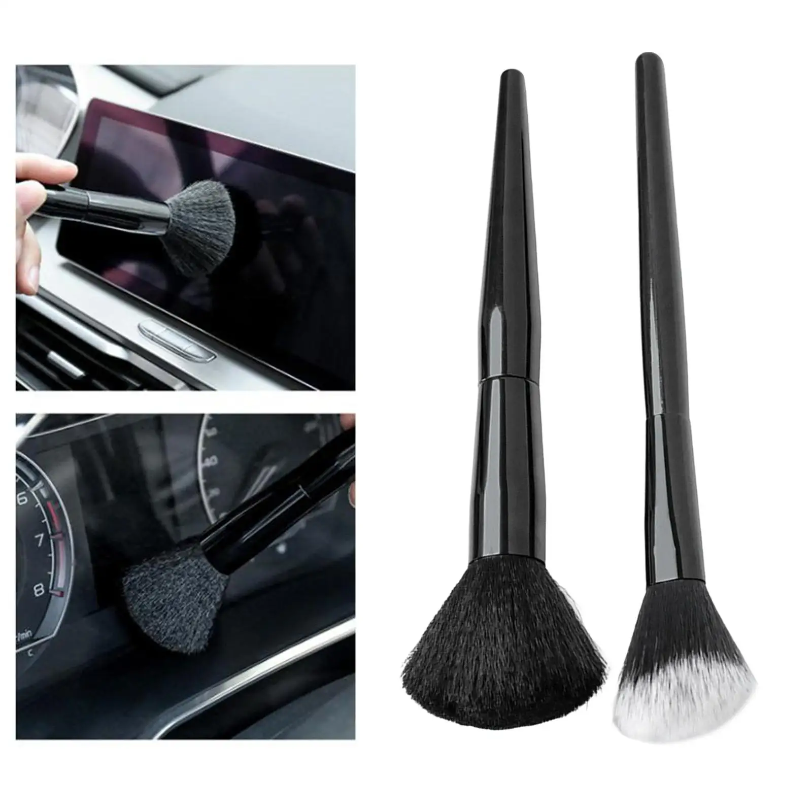 

2 Pieces Car Detailing Brush Cleaner Brush Multifunctional Tools