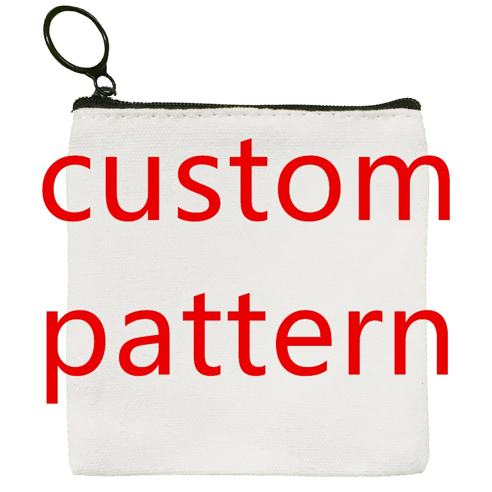 Custom Pattern Coin Purse Custom Logo Storage Pouch Canvas Bag