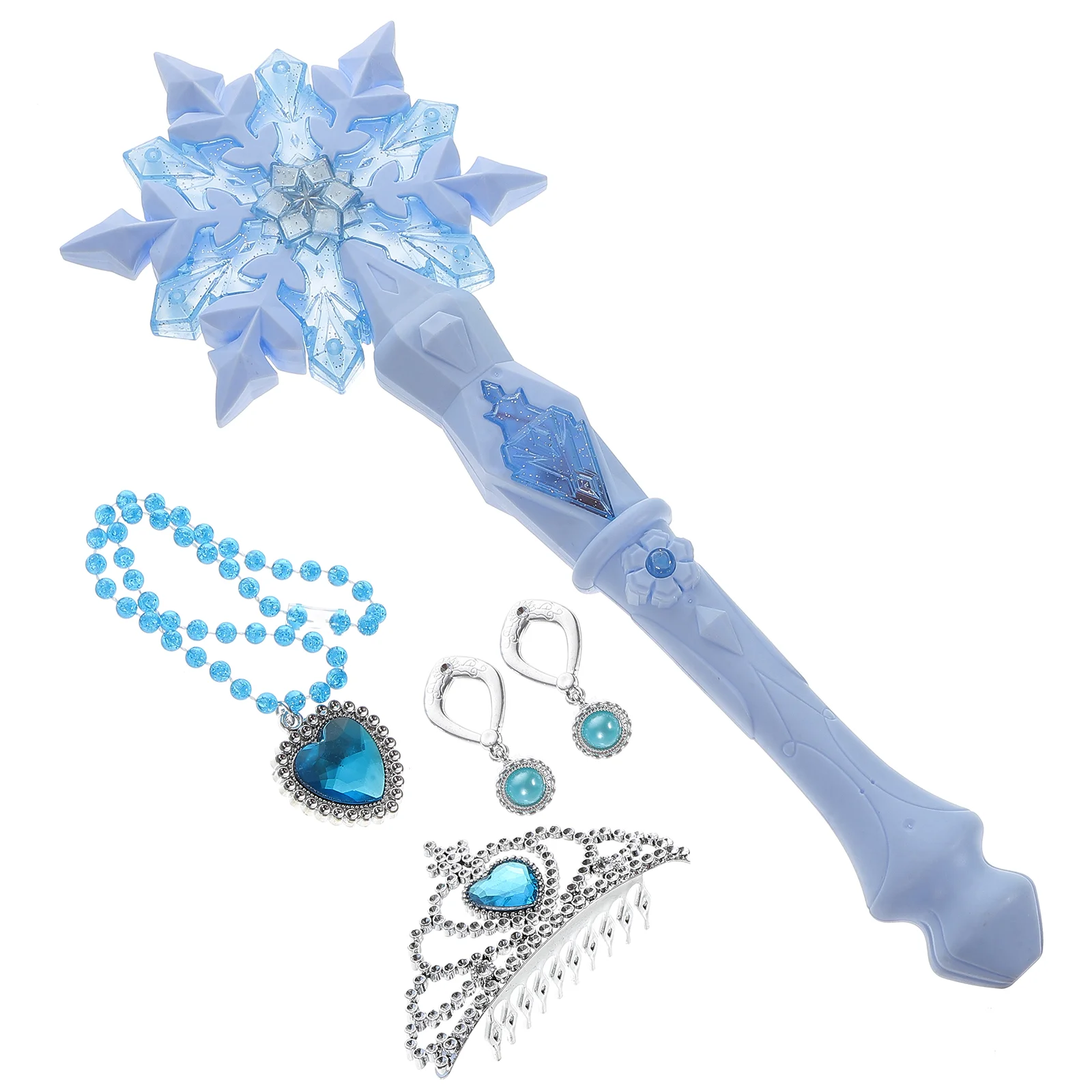 

Nativity Set Kids Birthday Fairy Wands Dress Childrens Flashing LED Princess Fun Snowflake Christmas Mace Glitter Stick