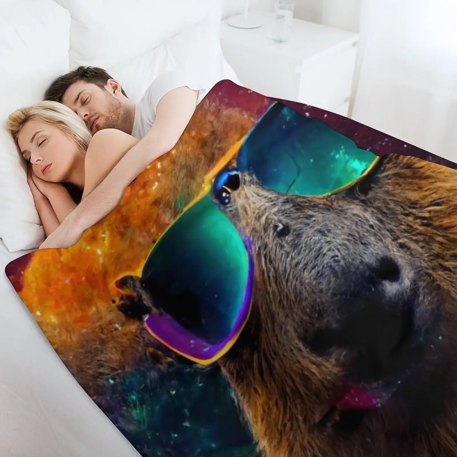 Ok I Pull Up Капибара с солнцезащитными очками плед