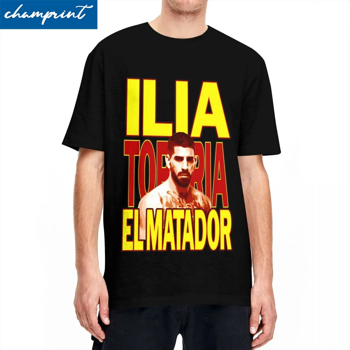 Забавные футболки Ilia Topuria для мужчин и женщин с круглым воротником футболка из 100%