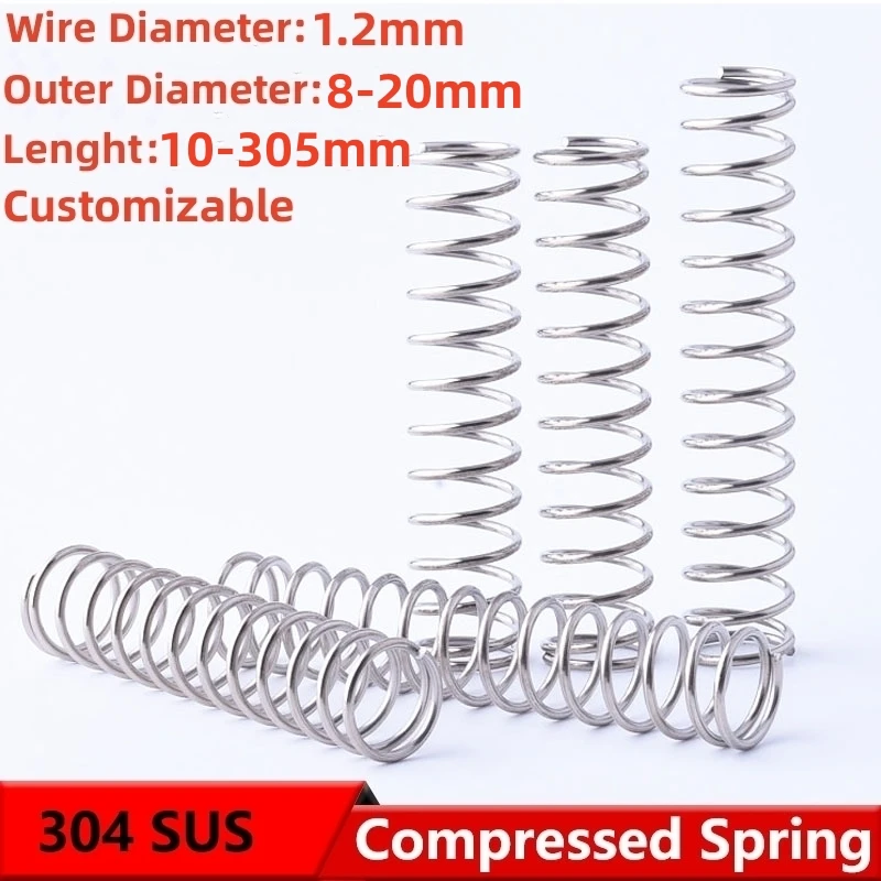 

Stainless Steel Y-type Compression Spring Wire Diameter 1.2mm Damping Pressure SUS Spring Shock Absorbing Return Spring Custom