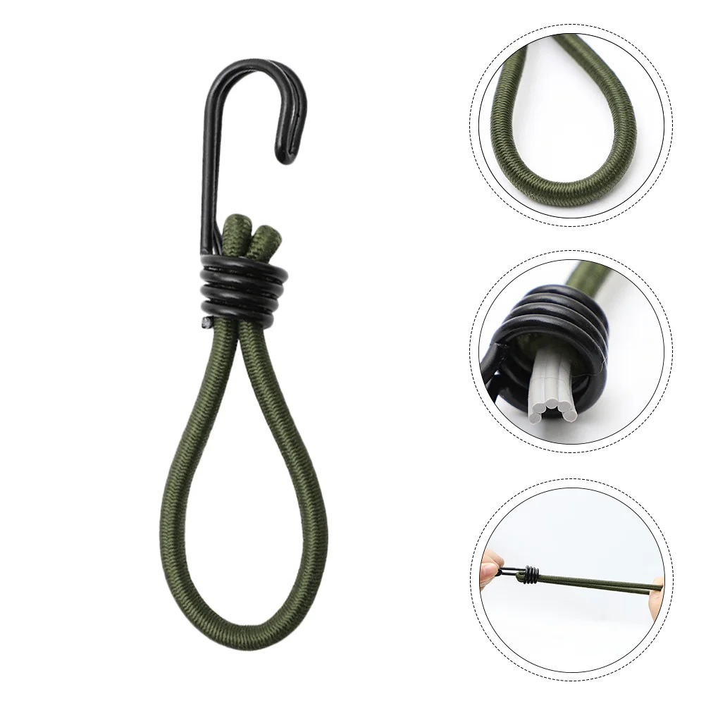

6pcs Camping Elastic Outdoor Latex Tents Cord Hooks Binding Rope Buckle Tent Hooks