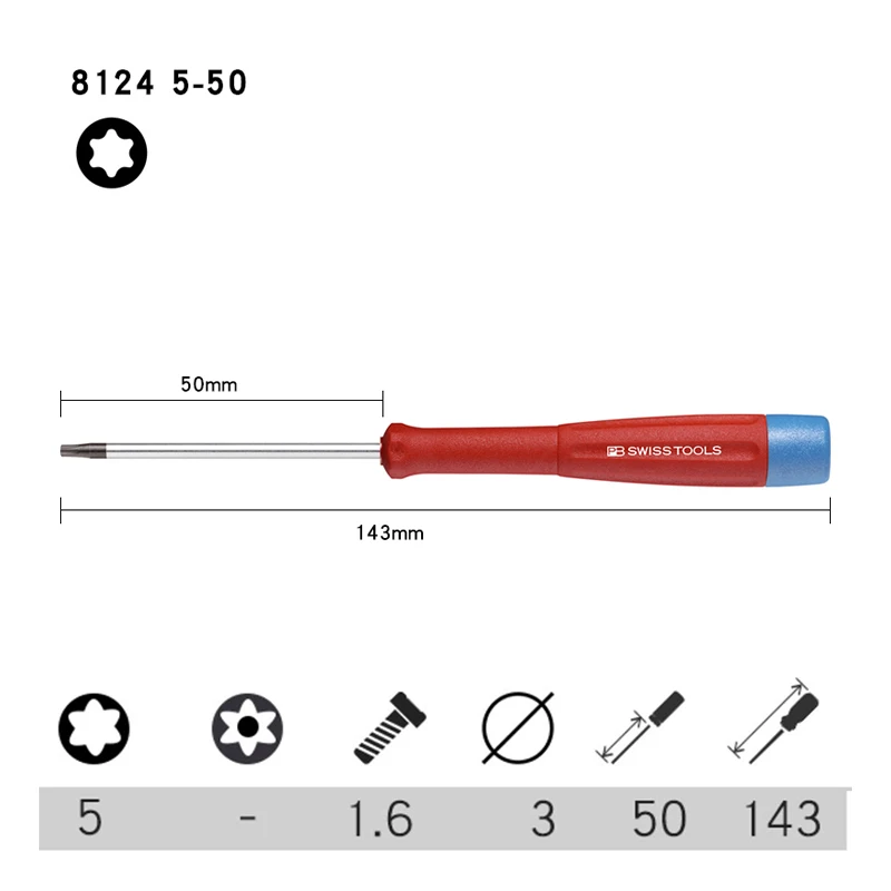 

Набор прецизионных отверток с поворотной головкой, Torx, 8124 8124B 8643