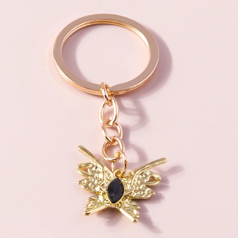 

Cute Alloy Butterfly Charms Keychains for Car Key Souvenir Gifts for Women Men Handbag Hanging Keyrings DIY Jewelry Accessories