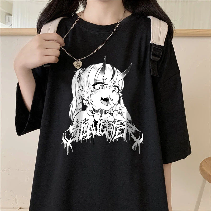 

Japanese Anime Oversized T Shirts Unisex Short Sleeves T-shirts Summer Casual Harajuku Streetwear Tops Female T-Shirts Clothes