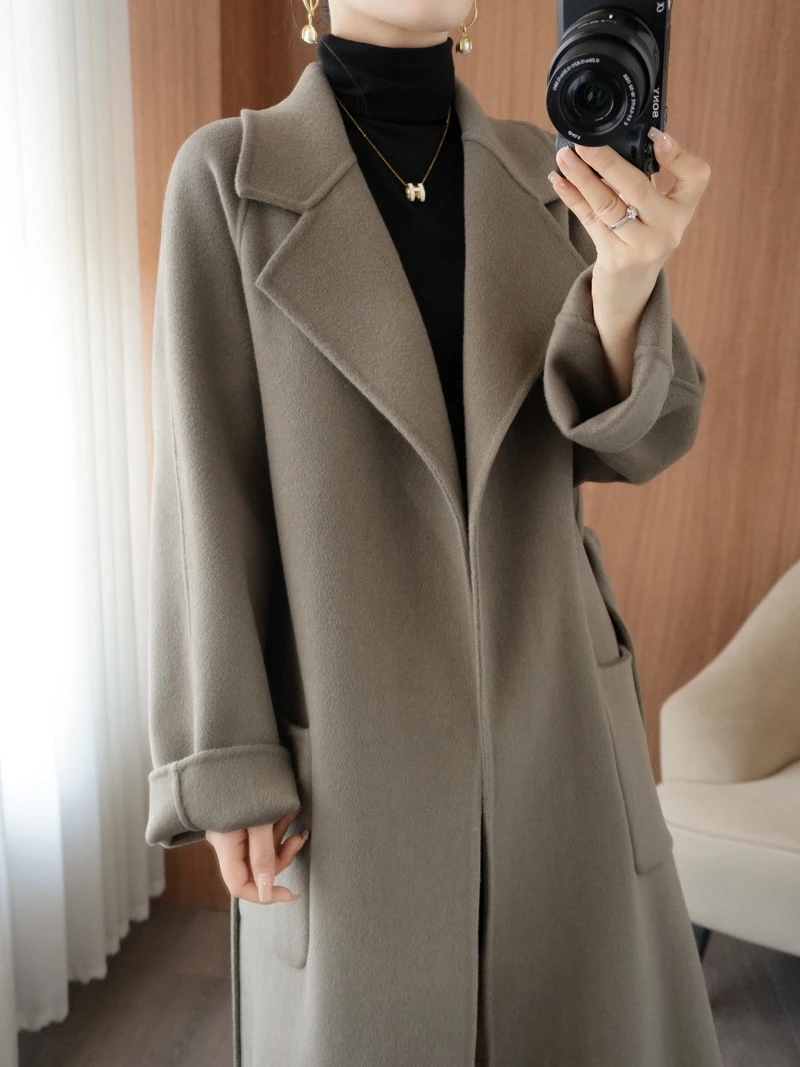 Осень-зима 2023 корейская новая шерстяная верхняя одежда высококачественное