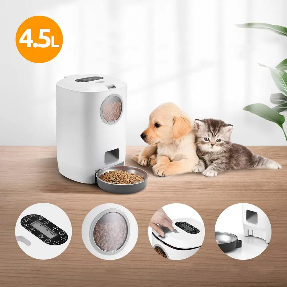 Automatic Pet Food Feeder Dog Cat Food Container Pet Food Dispense Bowl Smart Pet Feeder Dogs Feeder Product Supplies