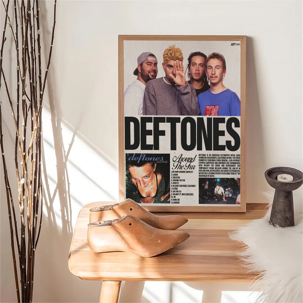 Ретро Deftones плакат наклейка аниме Placa Laminado современный стиль произведения