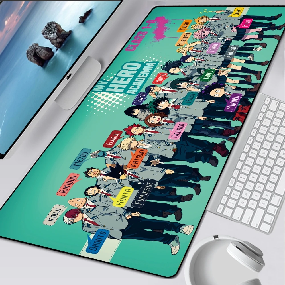 

My Hero Academia Large XL Mousepad Anime Gamer Gaming Mouse Pad Computer Accessories Big Keyboard Laptop Padmouse Speed Desk Mat
