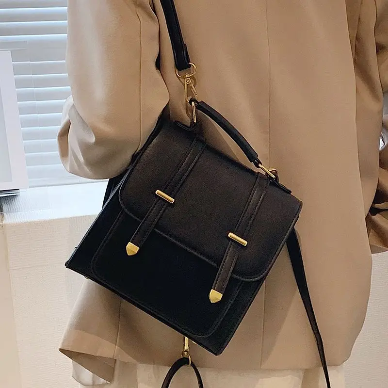 

Fashion Women Small Backpack Brand Luxury Delicate Leather Shoulder Bag Solid Color Elegant Handbags School Women's Backpacks