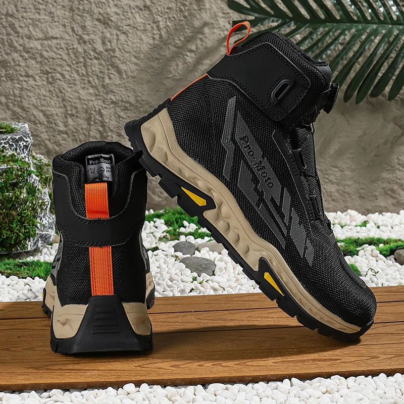 Ботинки для мотоциклистов Мужская мотоциклетная обувь Botas Moto Износостойкая