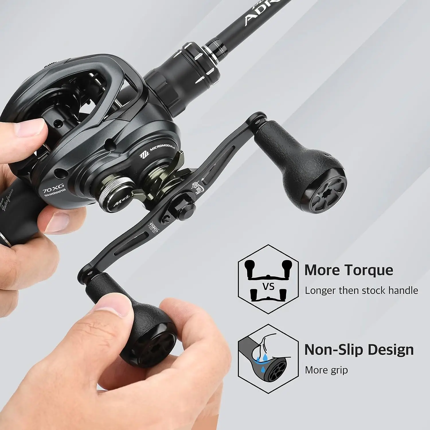 Фото Котушка GOMEXUS, кривошипная ручка 8X5 мм для Shimano Daiwa Abu Garcia, катушка для приманки, карбоновая ручка, 85 мм, 100 мм, новое другое состояние №4