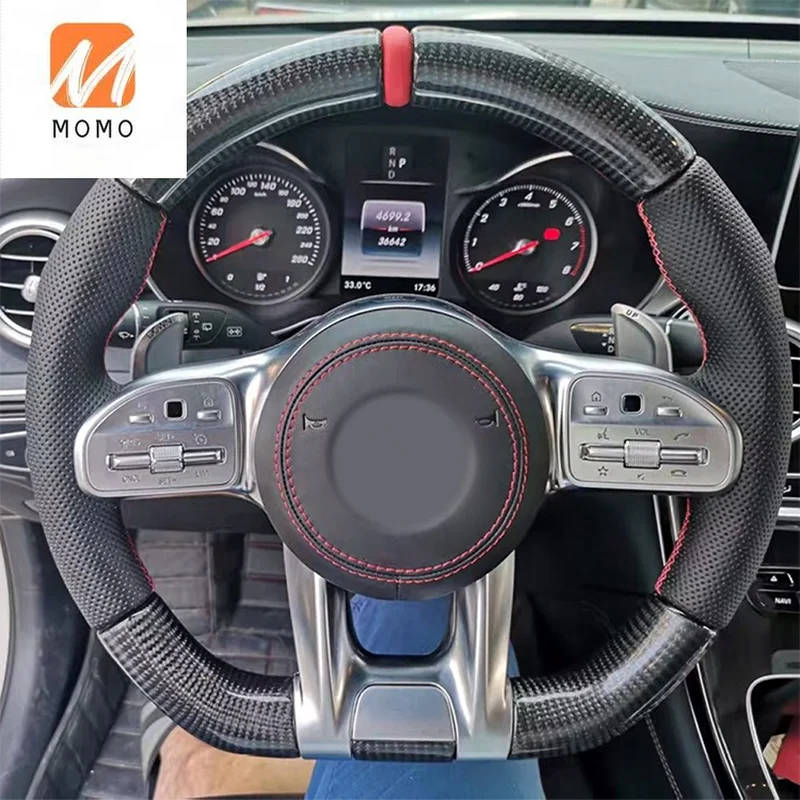 

Оптовая продажа, изготовление на заказ, карбоновый Автомобильный руль для Mercedes W204 W205 W218 W213 AMG