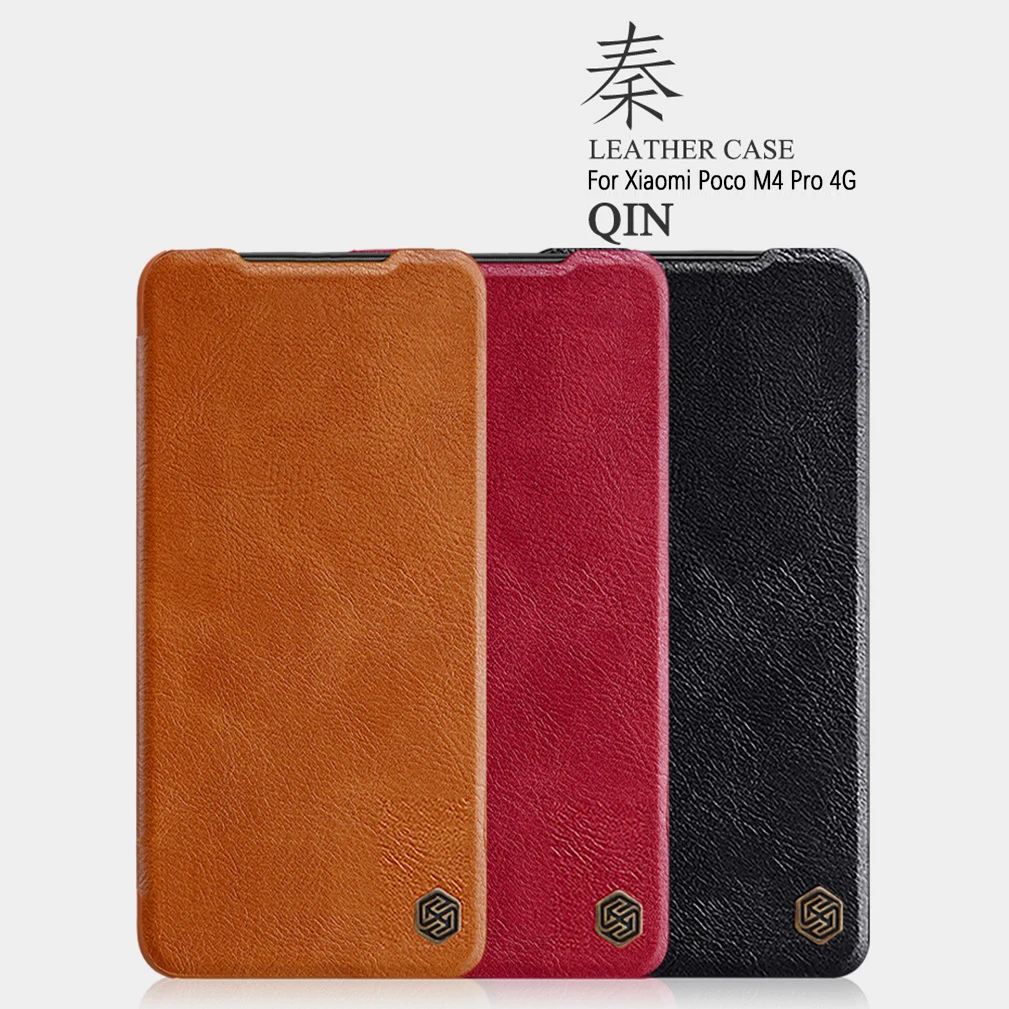 For Xiaomi Poco M4 Pro 4G Case NILLKIN QIN Flip Wallet Bag Leather Protective Back Shell For Xiaomi Poco M4 Pro M4 5G Cover