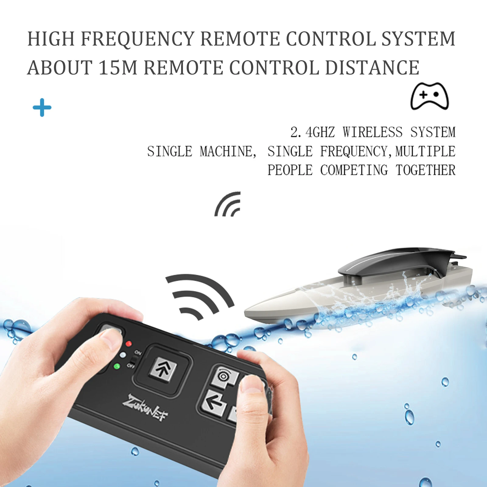 

Скоростная мини-лодка на радиоуправлении, 10 км/ч, 2,4 ГГц, 4 канала