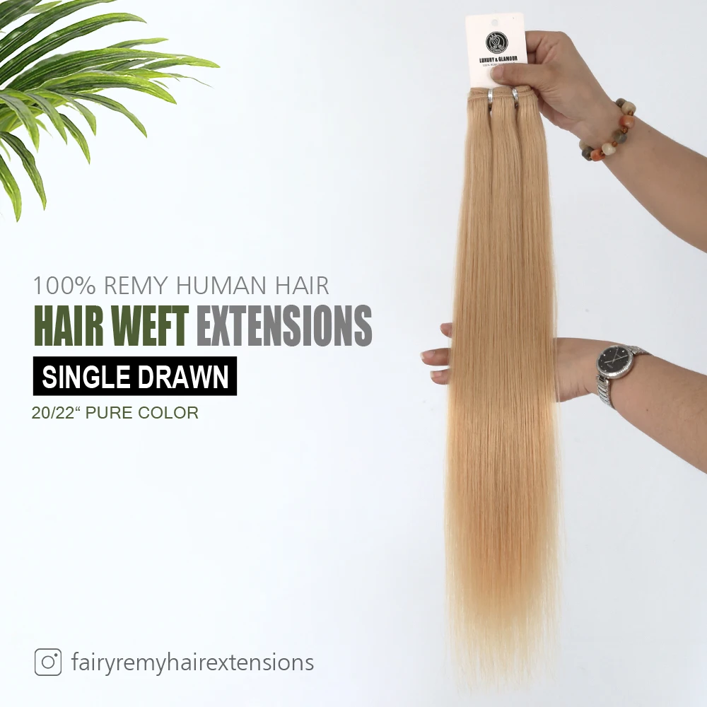 Straight 20-22 Inch 55 cm Remy Russian Hair Weave Human Hair Bundles Straight Hair Pure Color 100% Human Hair Extensions