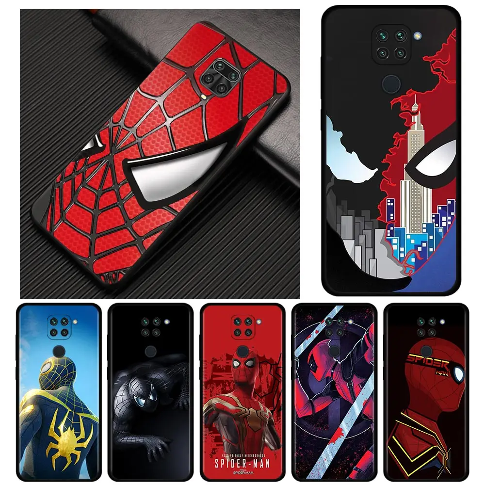 

For Xiaomi Redmi Note 9S 10Pro 9Pro 8Pro 11Pro 10ProMax 9t 8t 10 11 Pro Case for redmi 9 9A 9C 8 K40 Cover Marvel Spider Man 3