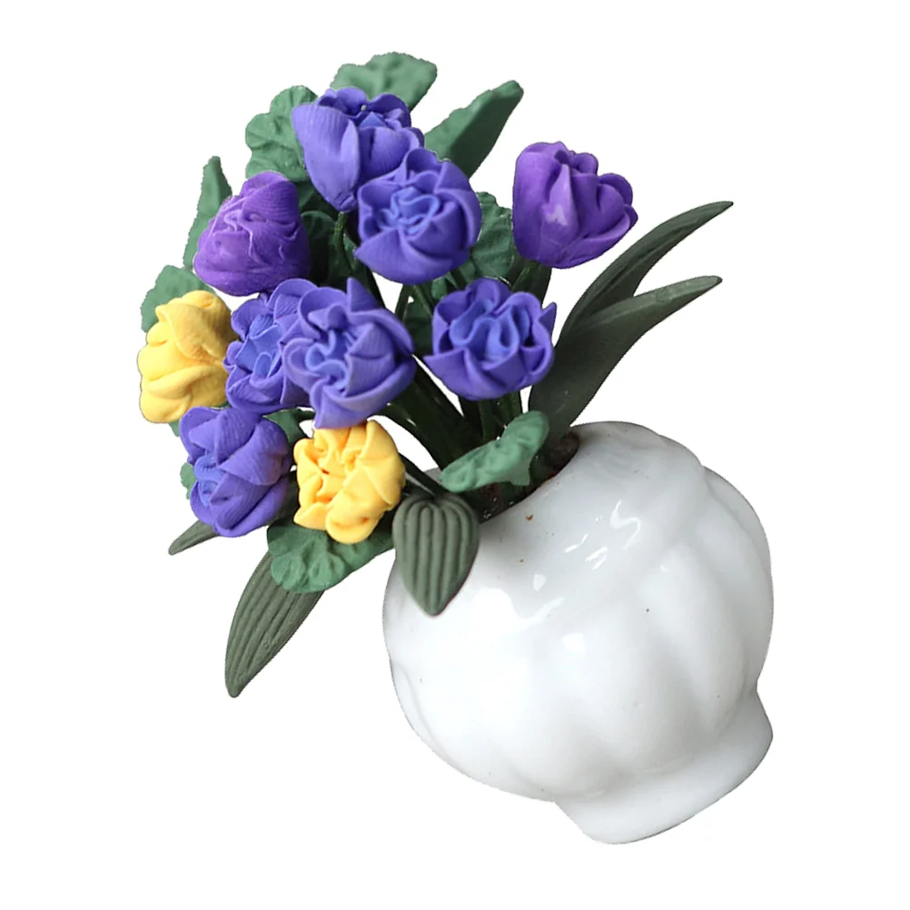 

Miniature Potted Flower Decor Mini House Decor Flower Plant Decor