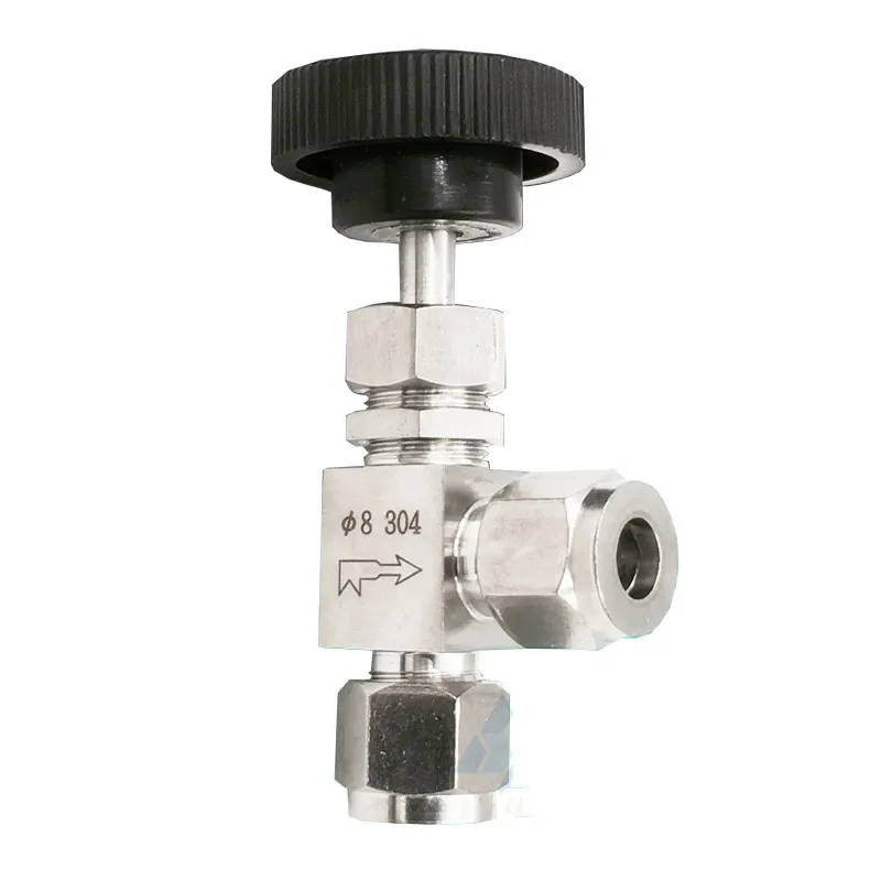 

Adjustable Right angle needle 6 8 10 12mm 1/8 1/4 3/8 inch hard tube SS304 Flow Control shut off crane needle valve