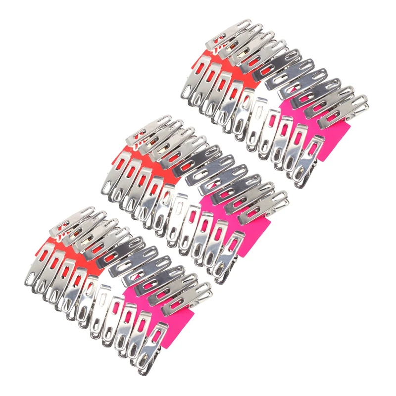 

120 Pieces Of Stainless Steel Clothespin Metal Clip Socks Clip Clothespin Needle Clip Sealing Clip